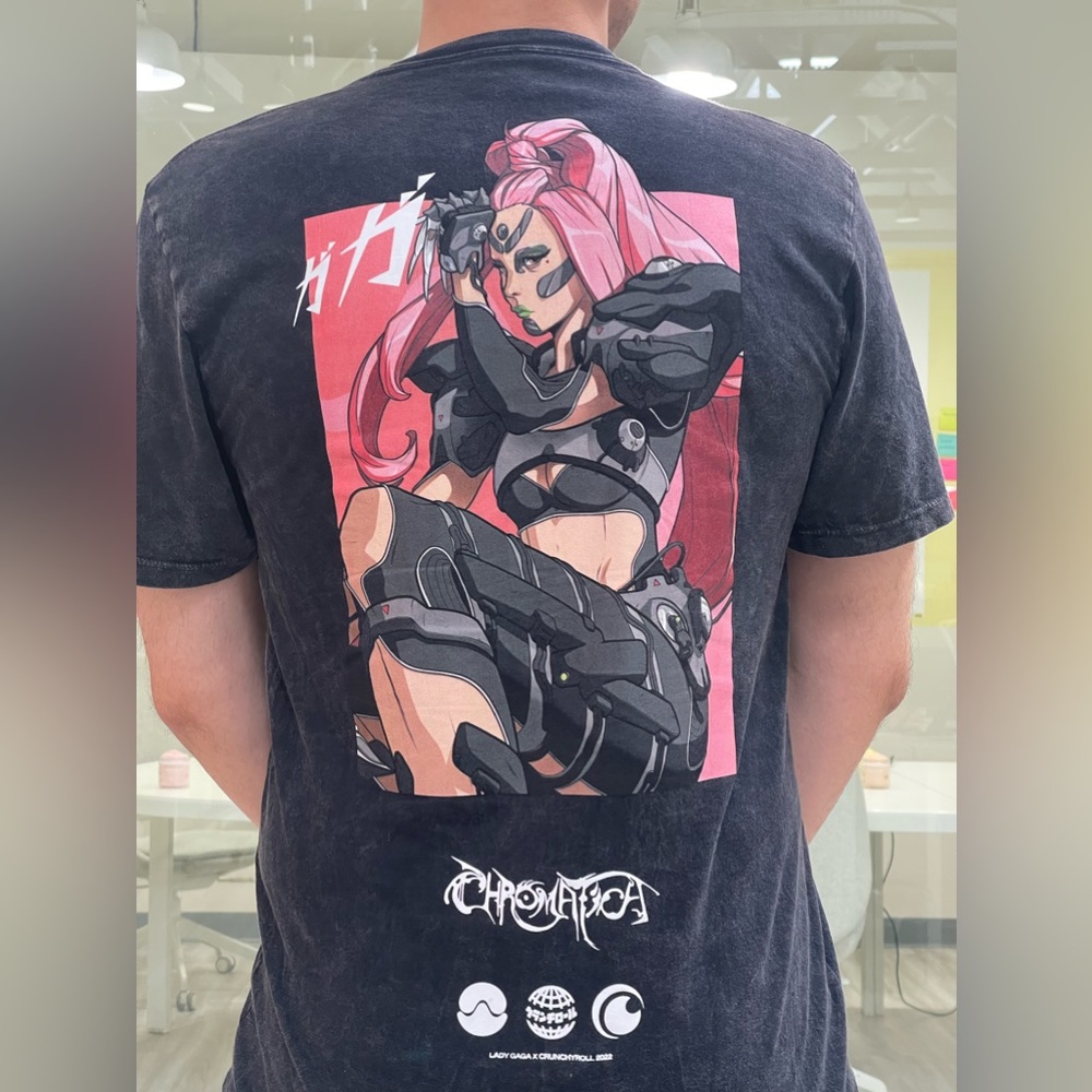 Lady Gaga x Crunchyroll collab t-shirt